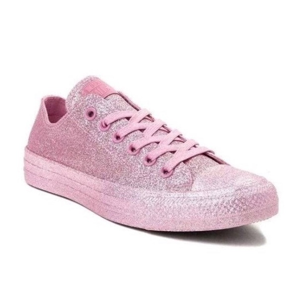 pink sparkle converse